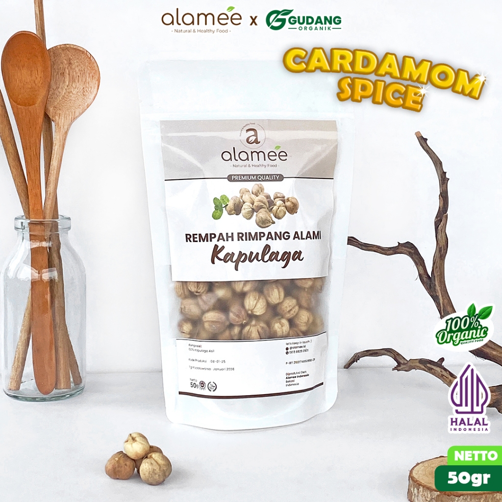 

alamee rempah kapulaga aroma harum 50 gram bumbu eksotis alami rempah pilihan untuk kelezatan alami