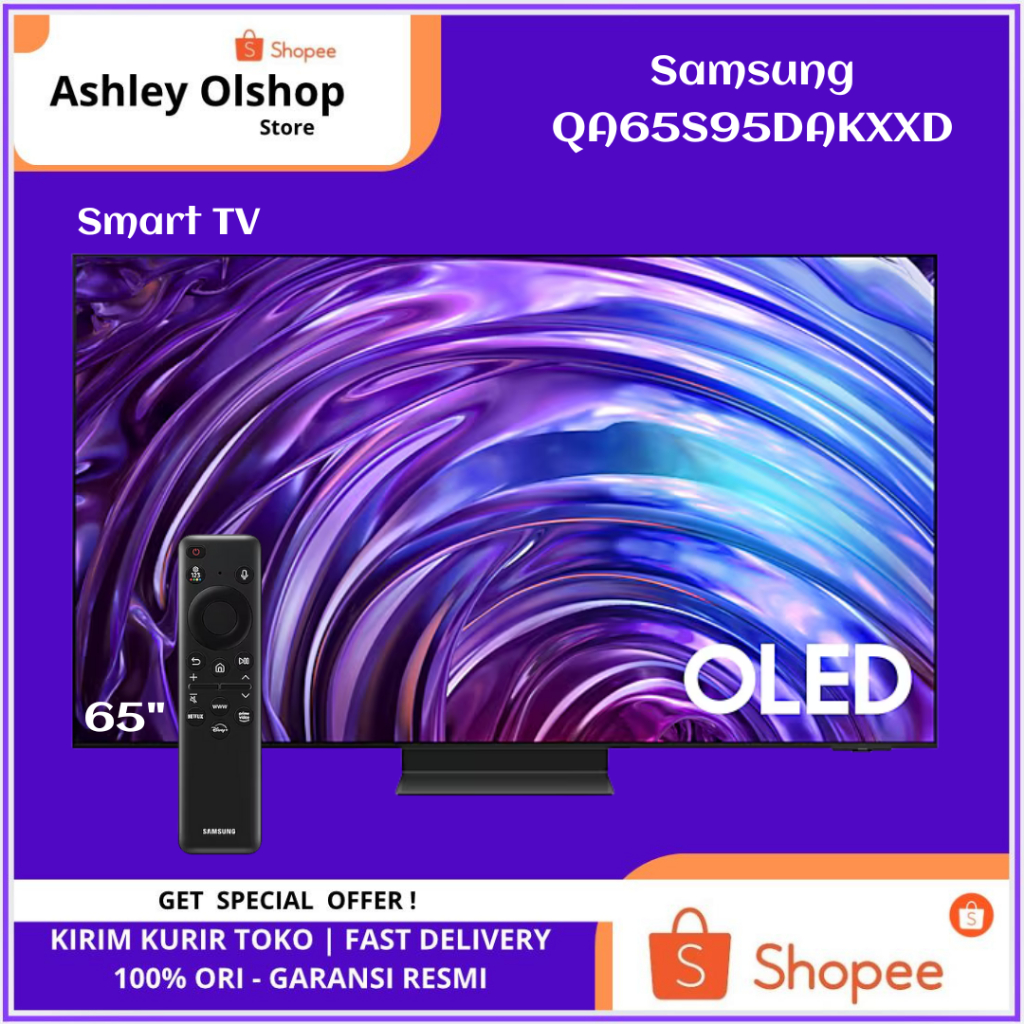 OLED TV Samsung 65S95D 65 Inch Smart TV Samsung 4K Tizen OS QA65S95DAKXXD New 2024 65inch