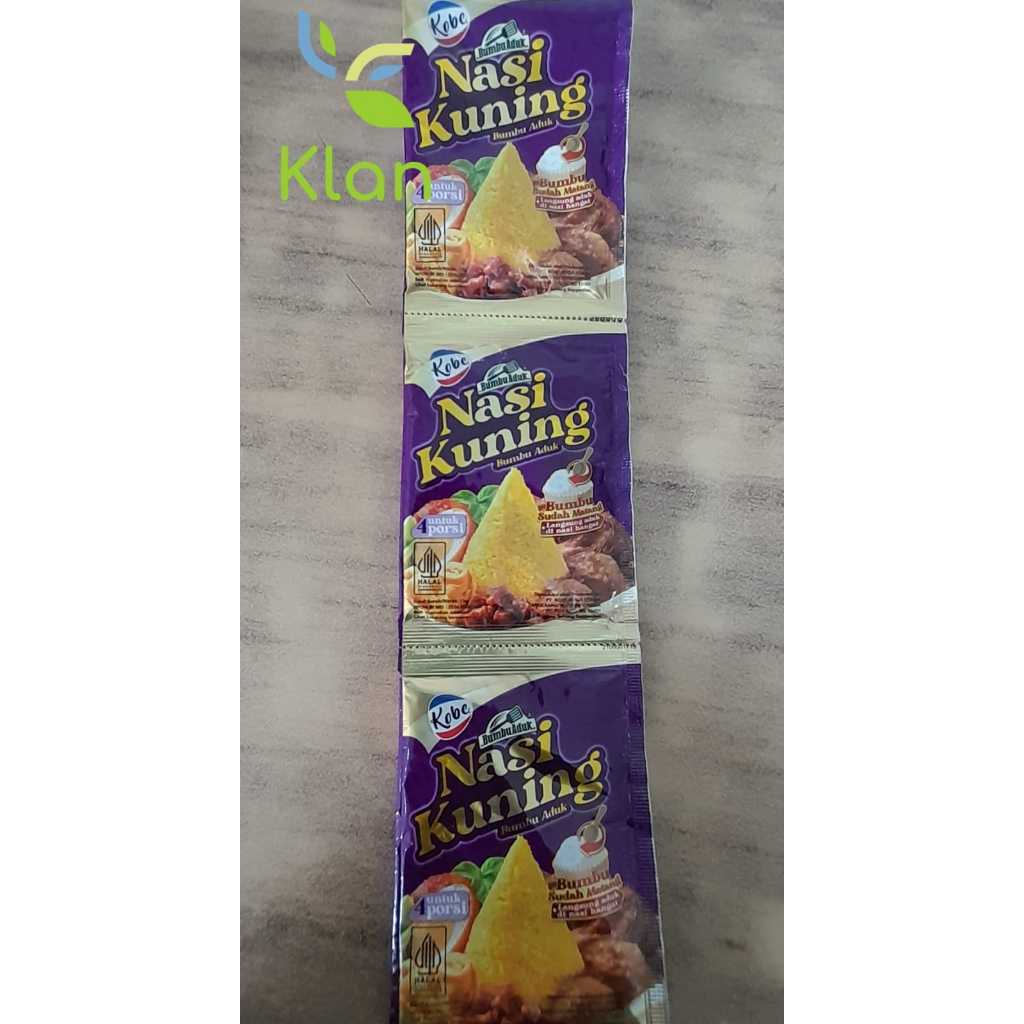 

KOBE BUMBU NASI KUNING 15GR/ KOBE BUMBU SACHET/ KOBE BUMBU NASI INSTAN