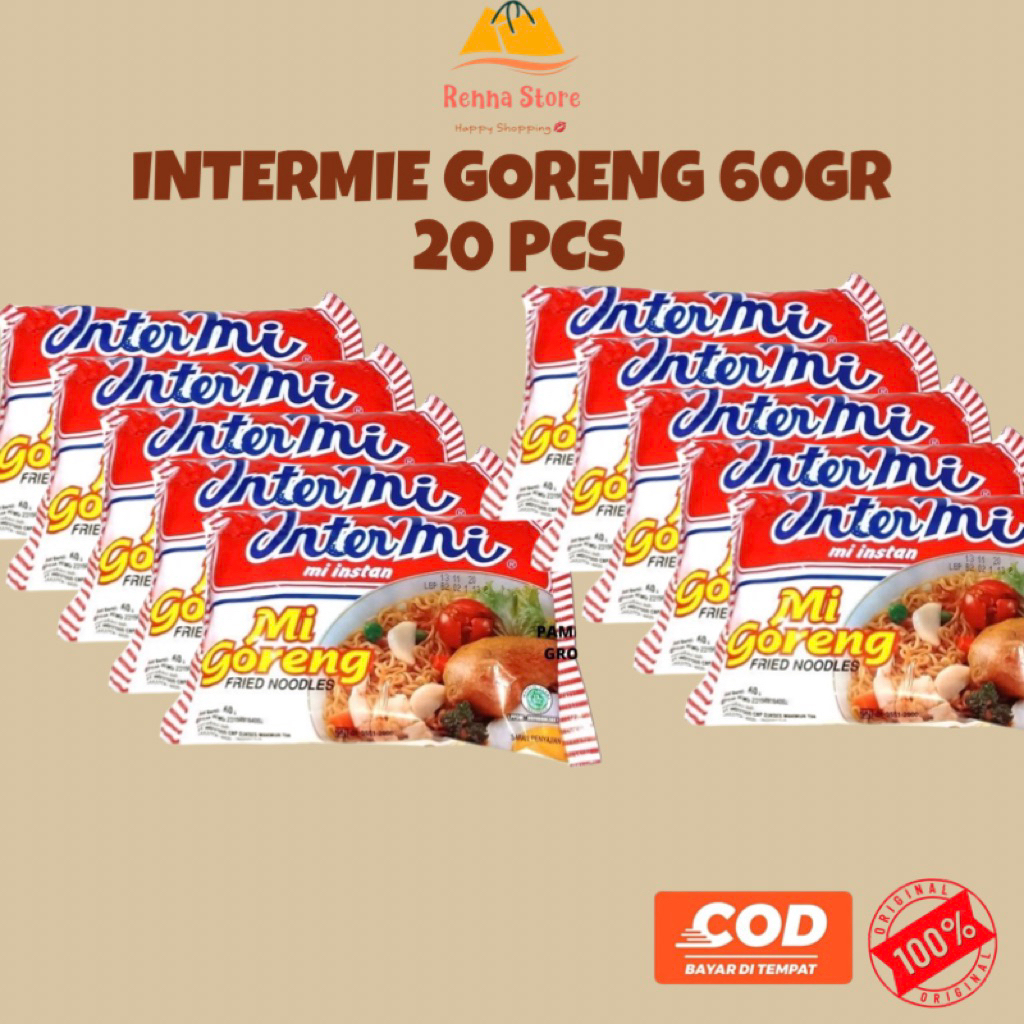 

20pcs INTERMIE EKOMIE Mie Goreng Pedas SAKURA Kuah Kaldu Ayam 60gr Food Noodles