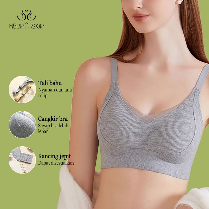Melina Skin Bra BH Tanpa Jahitan Pakaian Dalam Tanpa Jahitan Penyangga Payudara Kecil