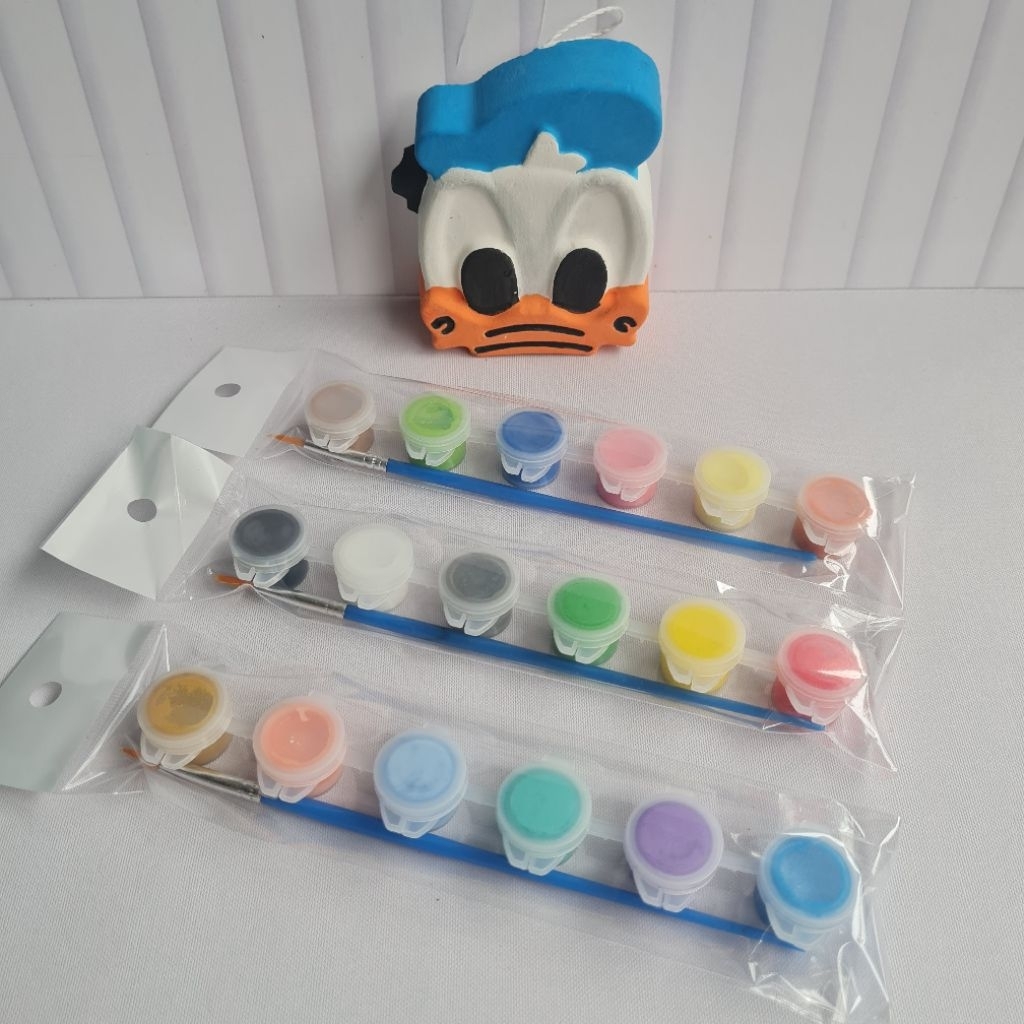 

1 Set Cat Lukis Akrilik Ukuran 3ml Isi 6 Warna Cat Akrilik Gratis Kuas