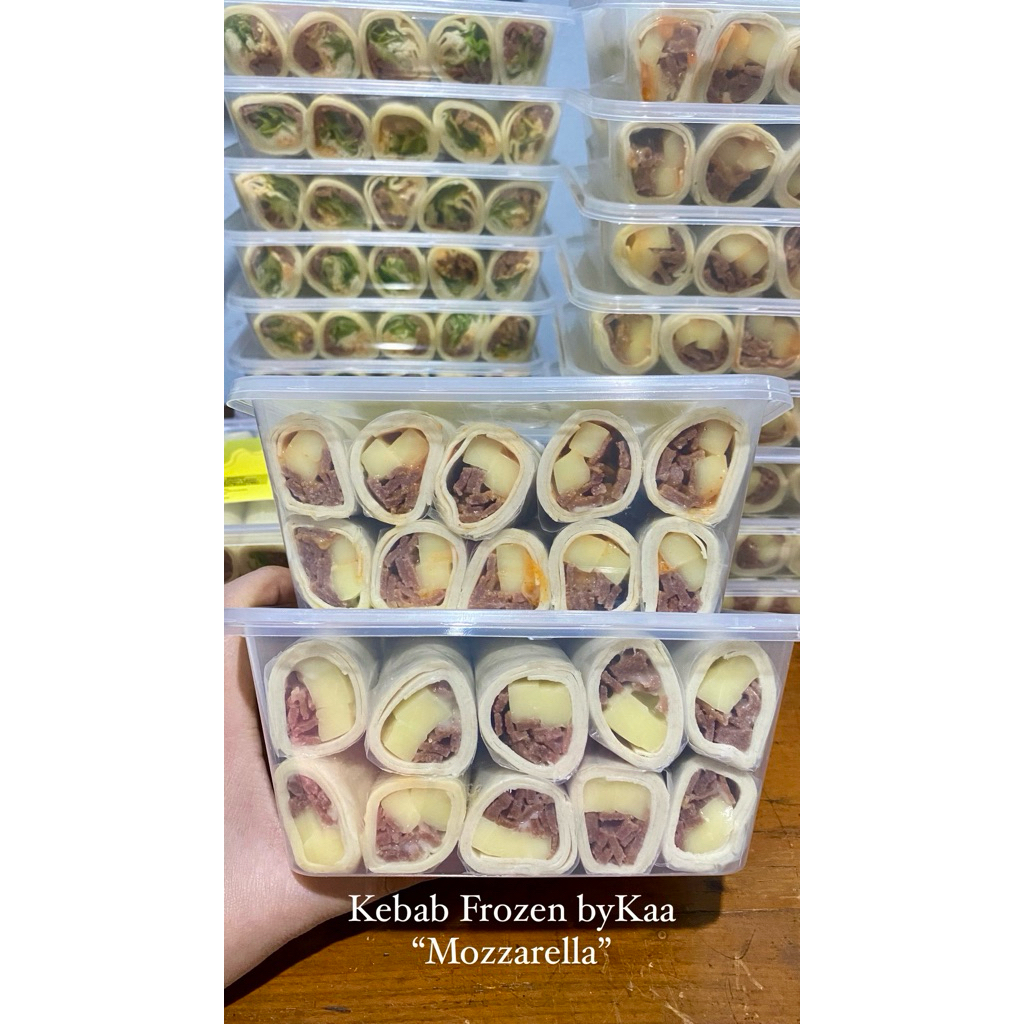

Kebab Frozen byKaa Premium Mozzarella full isi|Kebab mini full Daging Premium