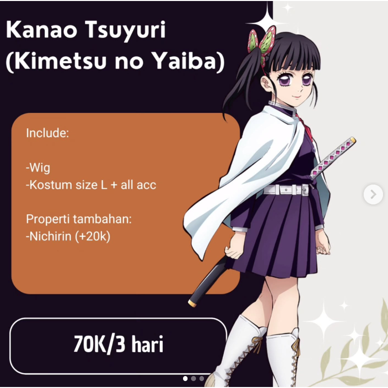 Rental Cosplay Kanao Tsuyuri (Kimetsu no Yaiba) HazukiRen Rentcos