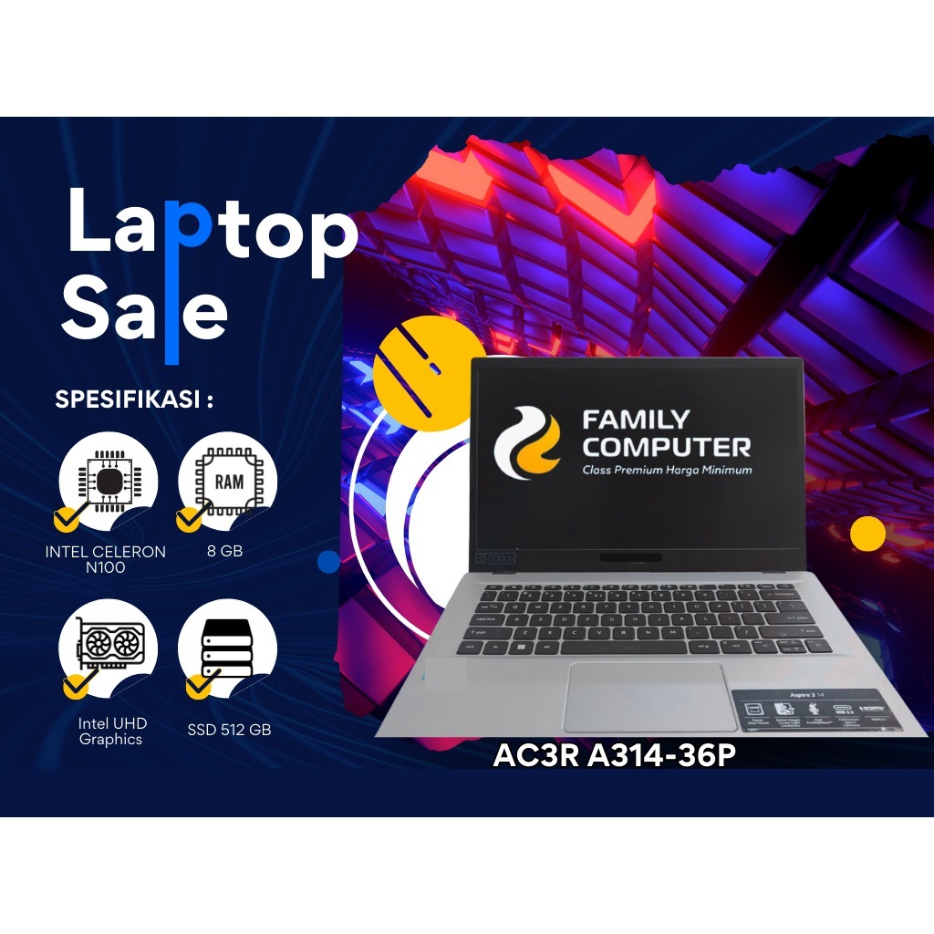 ACER A314-36P/CELERON N100/RAM 8GB/SSD 512GB