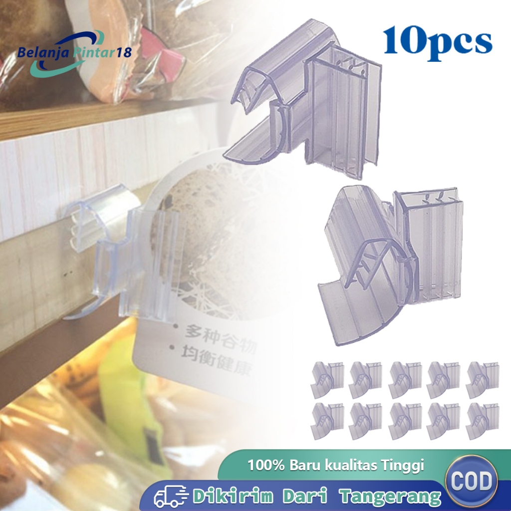 

10pcs Wobbler Promosi Toko Penjepit PVC Klip Iklan Transparan Clip Pamflet Media Promo