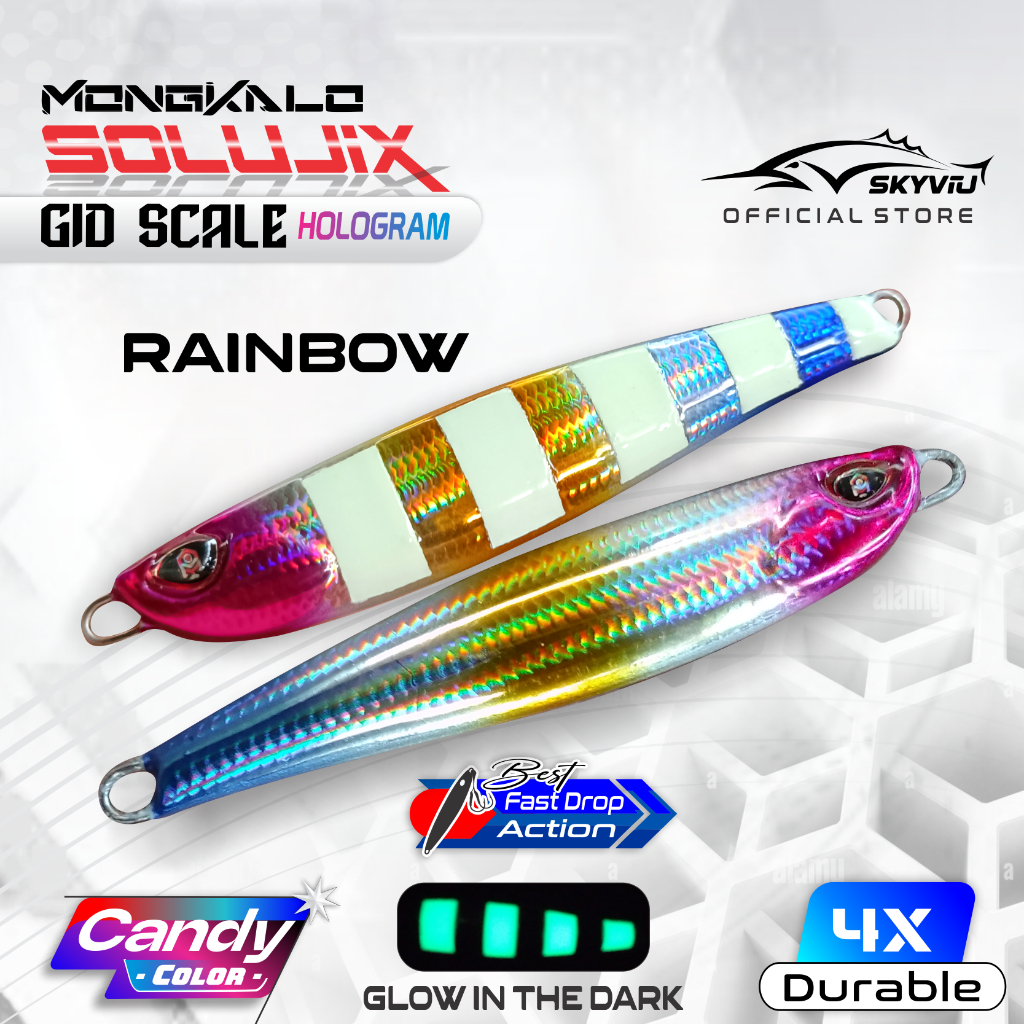 Mongkalo Pelajix Sisik-Kecil GID-Zebra noMotif Candy 60 Rainbow