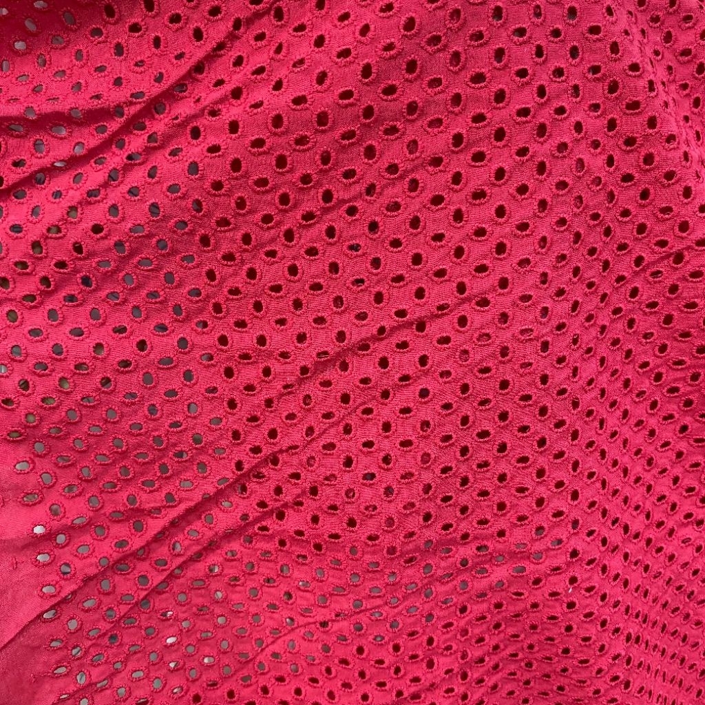 Bahan Katun Bordir Bolong Premium ~ Kain Katun Bordir Bolong ~ Katun Bordir Bolong ~ Bahan Meteran K