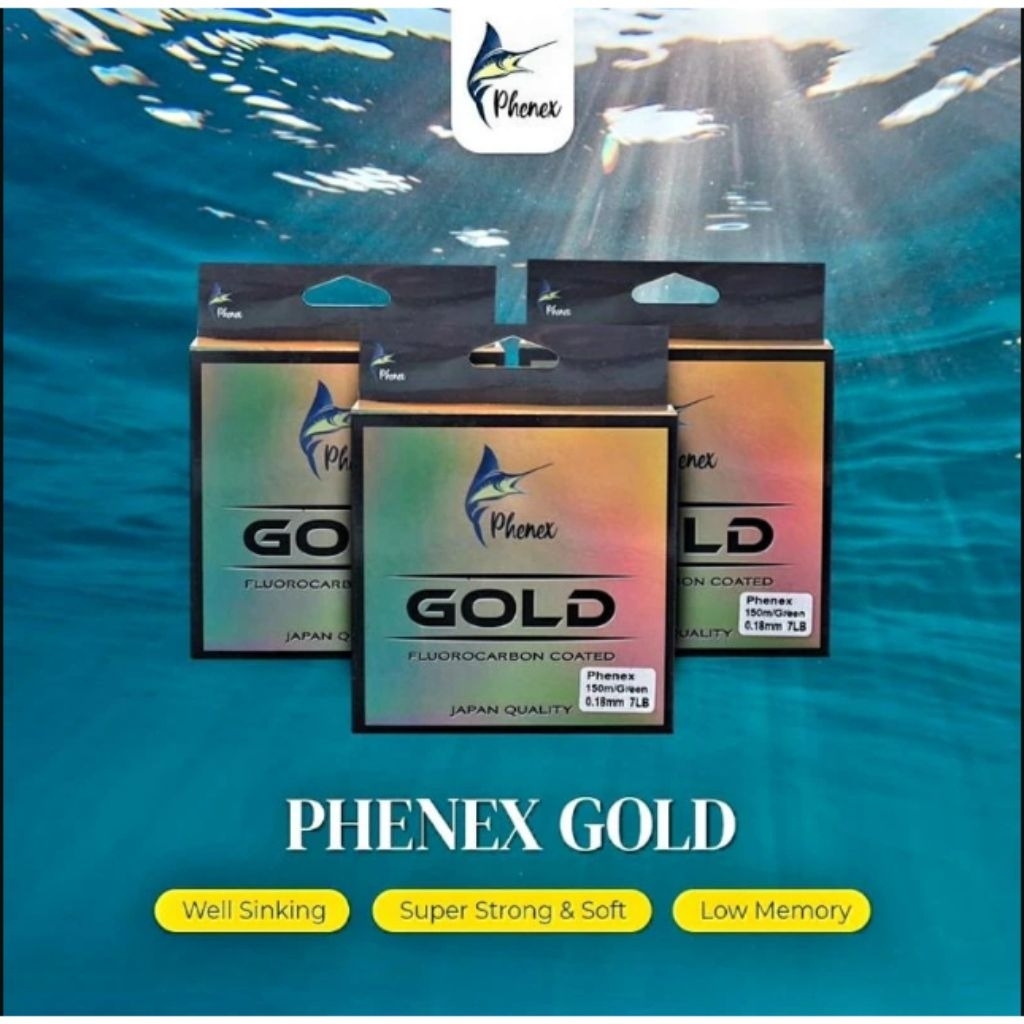 Senar Pancing Phenex Gold Clear/Stabilo Fluorocarbon Coated 150M