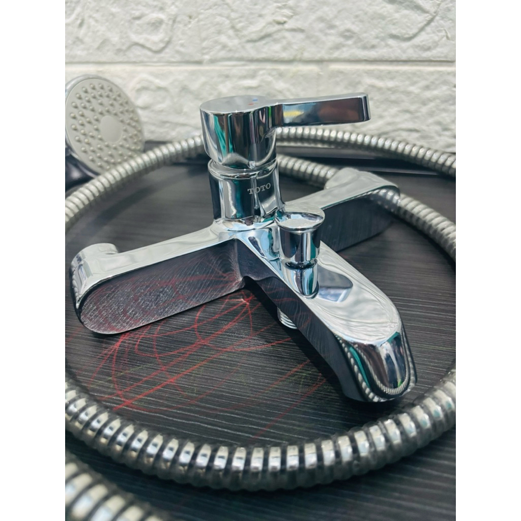 Kran mixer panas dingin TOTO lengkap dengan selang dan shower Ori TOTO