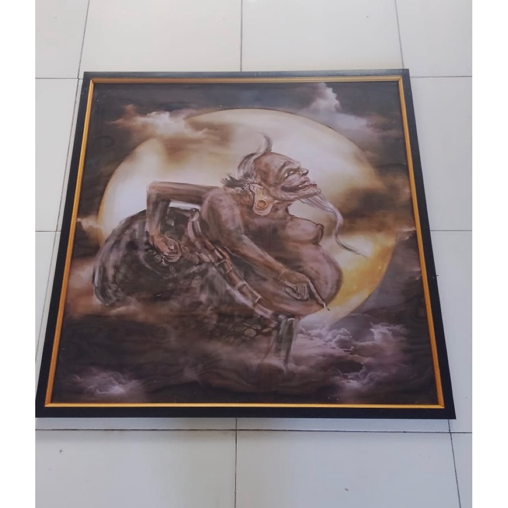 Lukisan cetak jumbo uk:100cm x 100cm Poster Cetak Mbah Semar