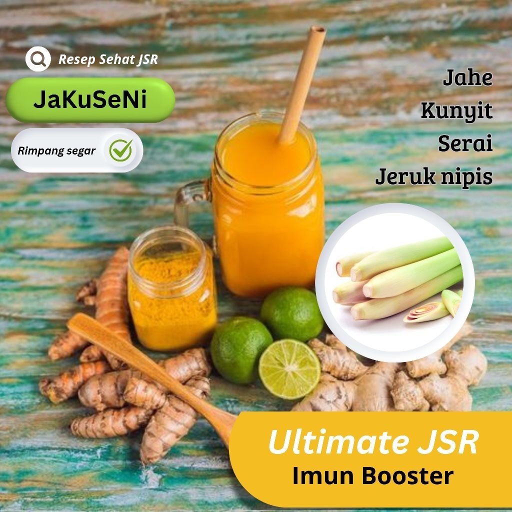 

JaKuSeNi Jahe Kunyit Sereh Jeruk Nipis Detoks Tubuh Minuman Ultimate Drink Rempah Segar JSR Resep Sehat dr Zaidul Akbar