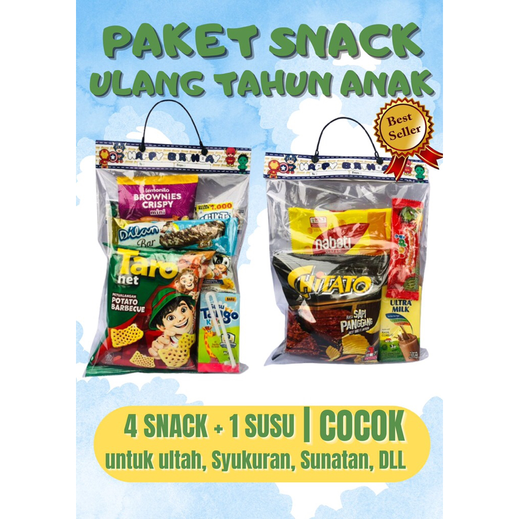 

HAMPERS SNACK ULANG TAHUN ANAK | PROMO BELI 30 GRATIS 1 PAX | JAJANAN ANAK