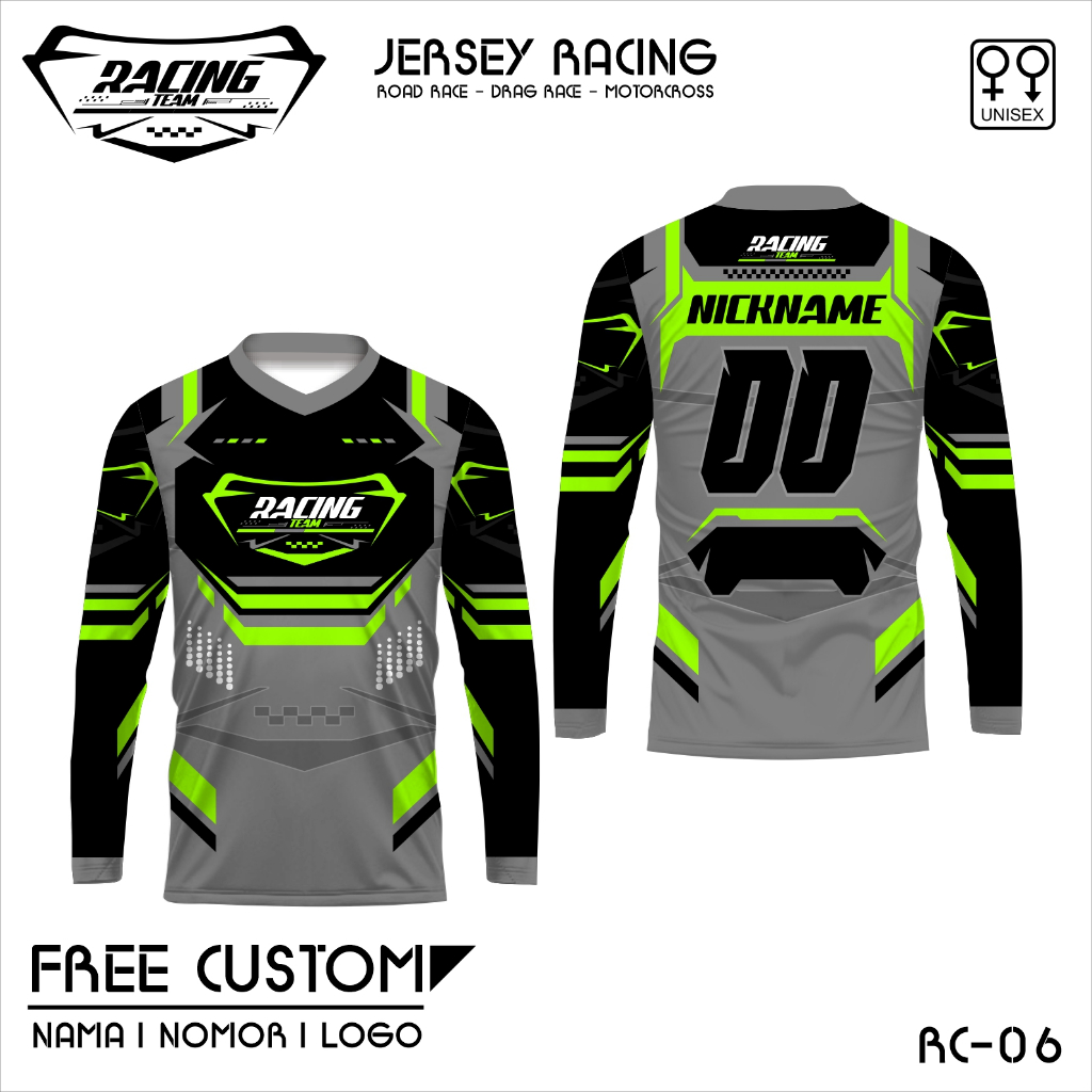 Jersey Racing Baju Balap Motor Kaos Road Race Motocross Lengan Panjang