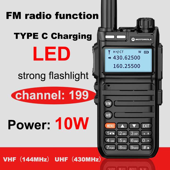 HT Motorola X9 20km High-power walkie talkie long range Uhf/Vhf Dual Band Two Way Radio 25 Watt