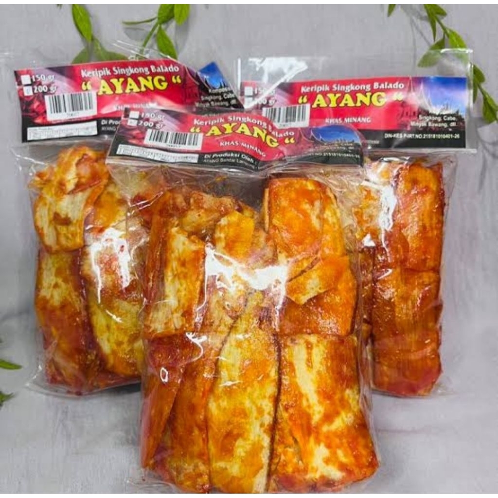 

KERIPIK SINGKONG AYANG BALADO KHAS MINANG(PADANG)