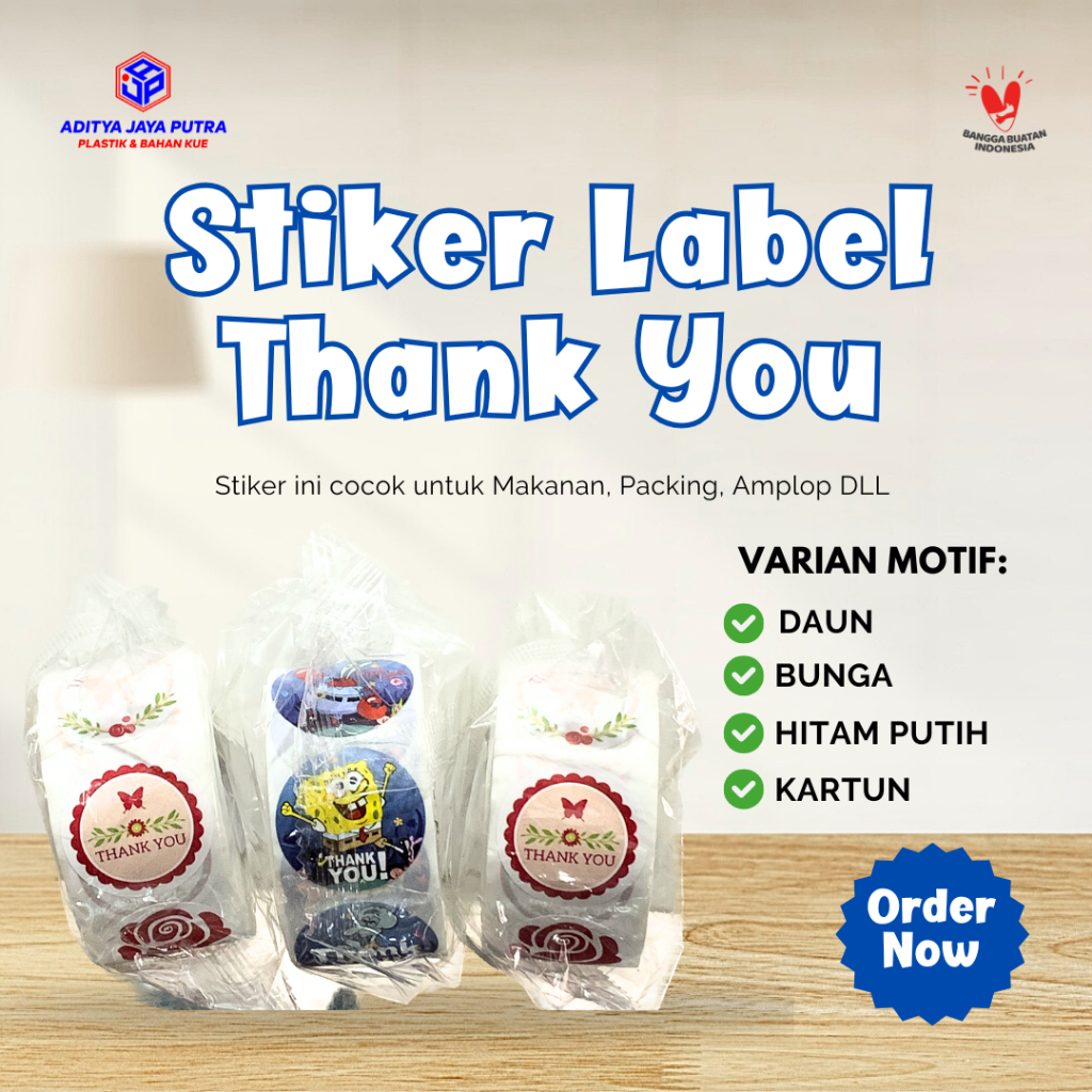 

Sticker Thank You Roll Isi 500 Pcs Stiker Terima Kasih