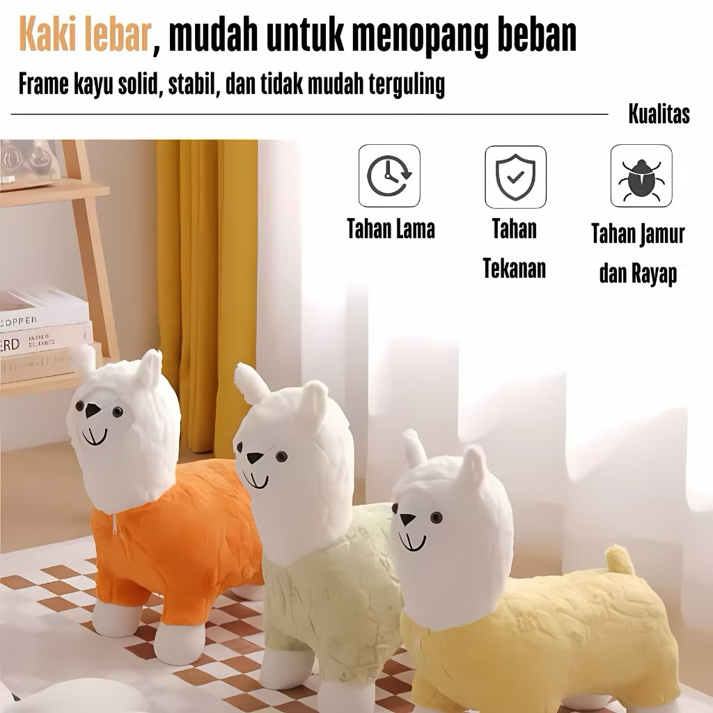 Kuda Alpaca Mini Bahan Busa Tebal  / kursi anak/ Alpaca