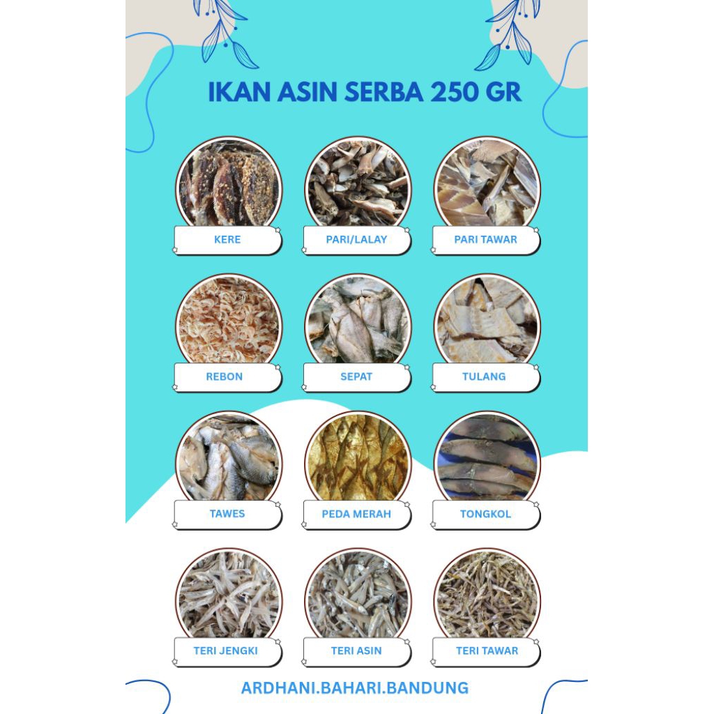 

IKAN ASIN BERKUALITAS SERBA 250 GR IKAN ASIN TERMURAH