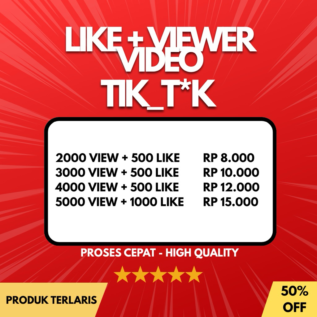 FYP TIK’TOK VIEW TIK’TOK LIKE TIK’TOK AMAN PROSES CEPATT