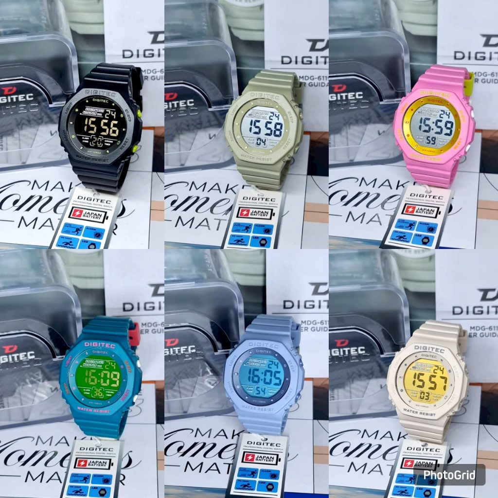 PENGIRIMAN INSTANT - GROSIR JAM TANGAN WANITA DIGITAL DIGITEC MDG 6119 / MDG-6119 / MDG6119 ORIGINAL