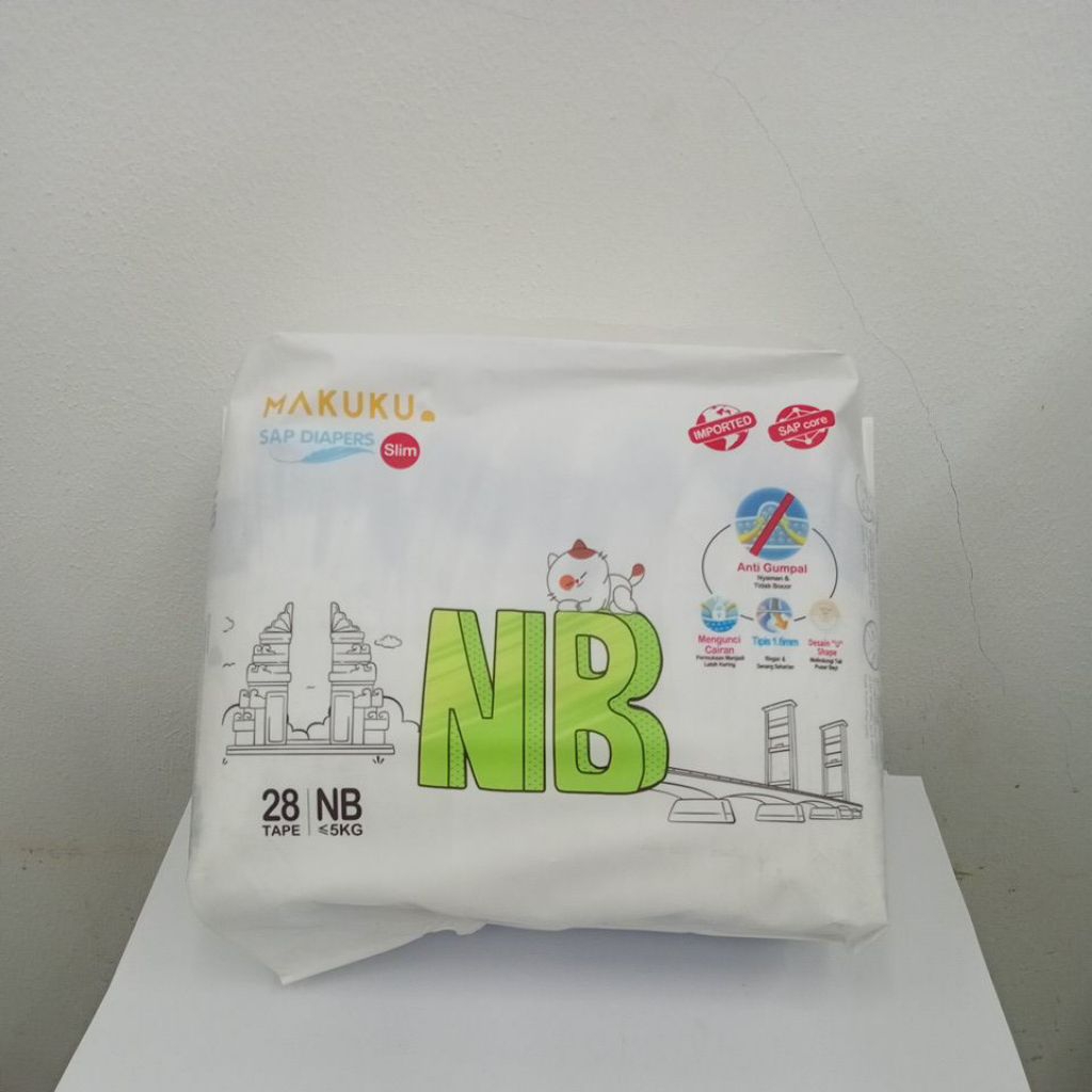 PAMPERS MAKUKU SLIM TAPE NB 28S