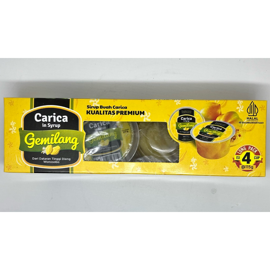 

carica gemilang @115g isi 4 oleh oleh khas Wonosobo