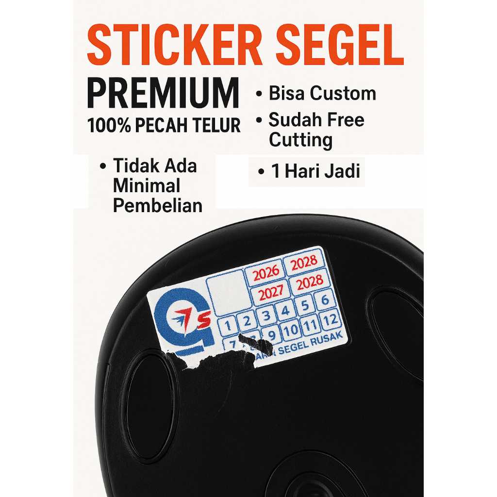 

Stiker Segel Pecah Telur 100% Premium Sticker Garansi