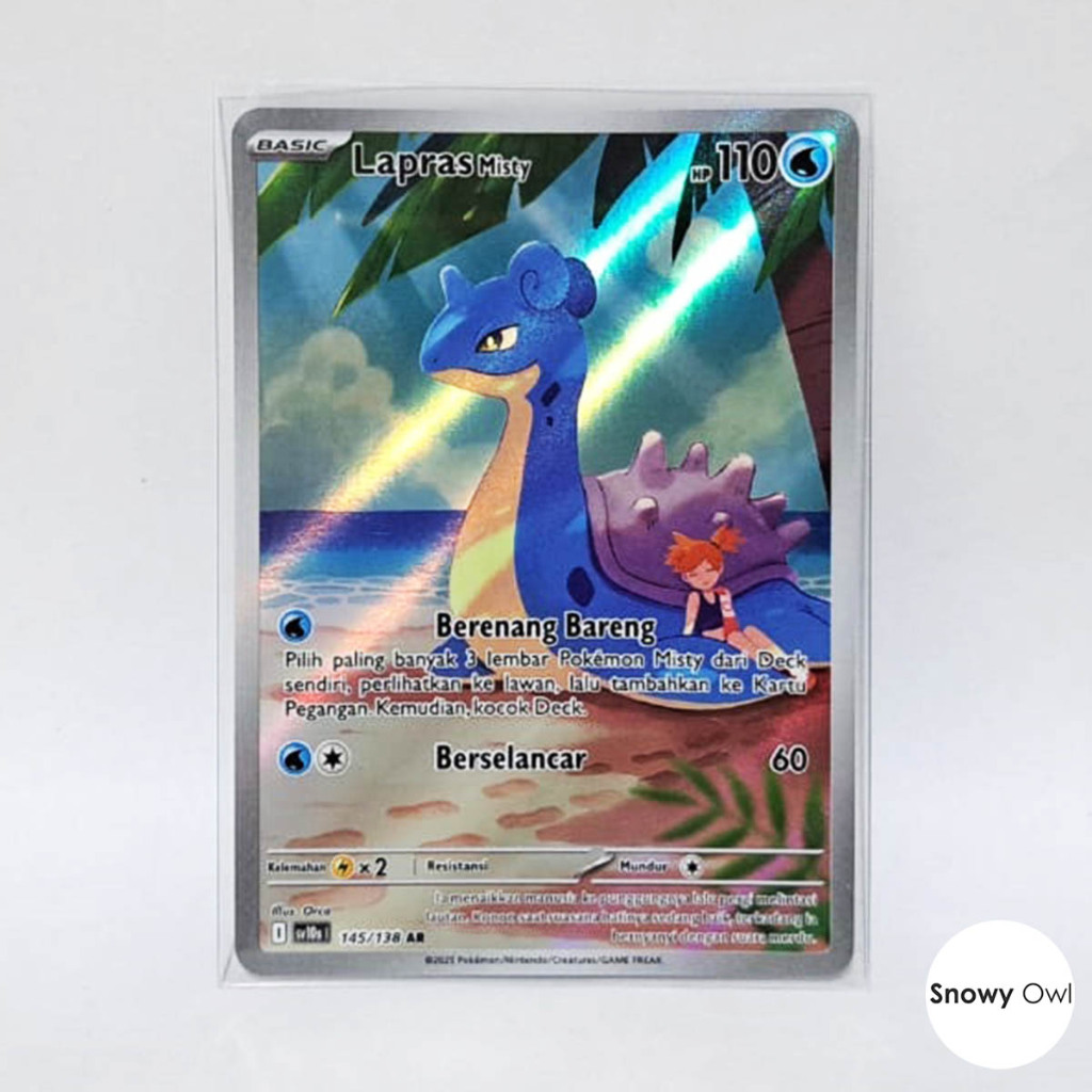 Lapras Misty 145/138 AR SV10 Destined Rivals Pokemon TCG Card Indonesia Original