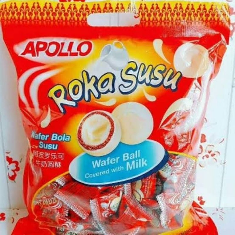 

[oddsolshop] pekanbaru/Apollo Roka Wafer Bola Susu 250GR Wafer Ball Covered with Milk Snack
