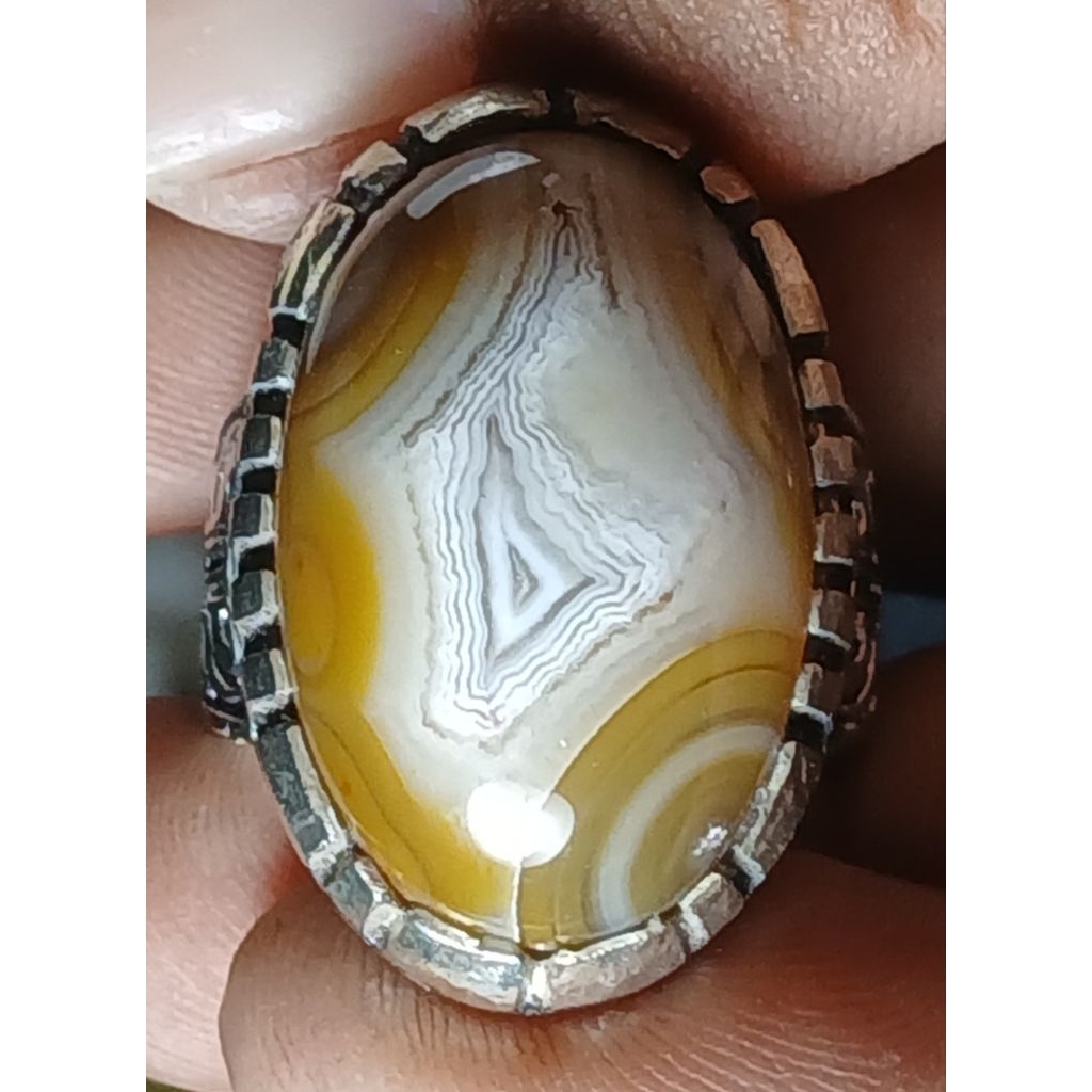 batu akik sulaiman motif bungkem ada kantong semarnya