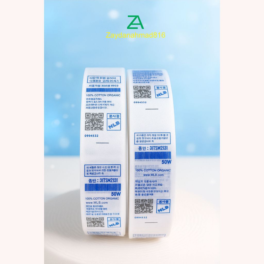 

Free Desain Label pita saten putih 100pcs Sablon 1 muka 1 warna desain