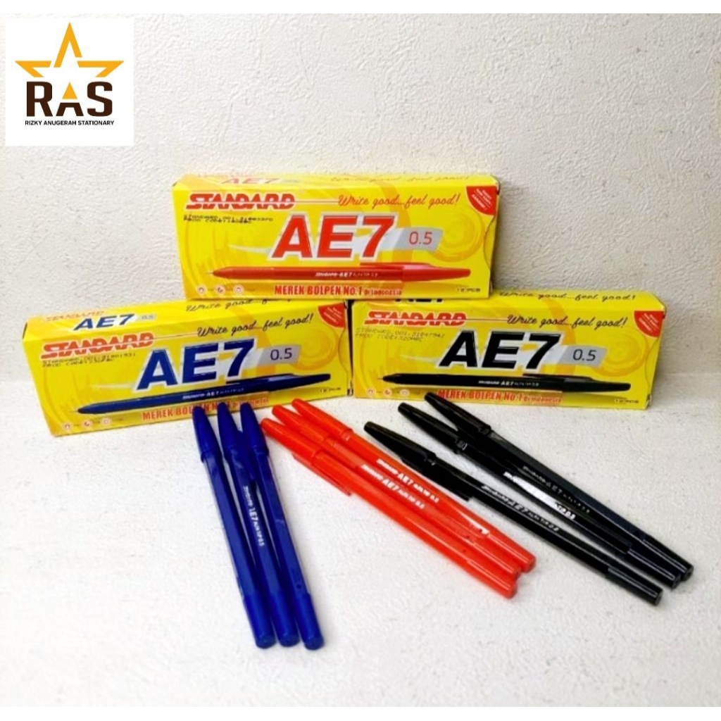 

( 1pack 12pcs ) Pulpen Standard AE-7 0.5mm