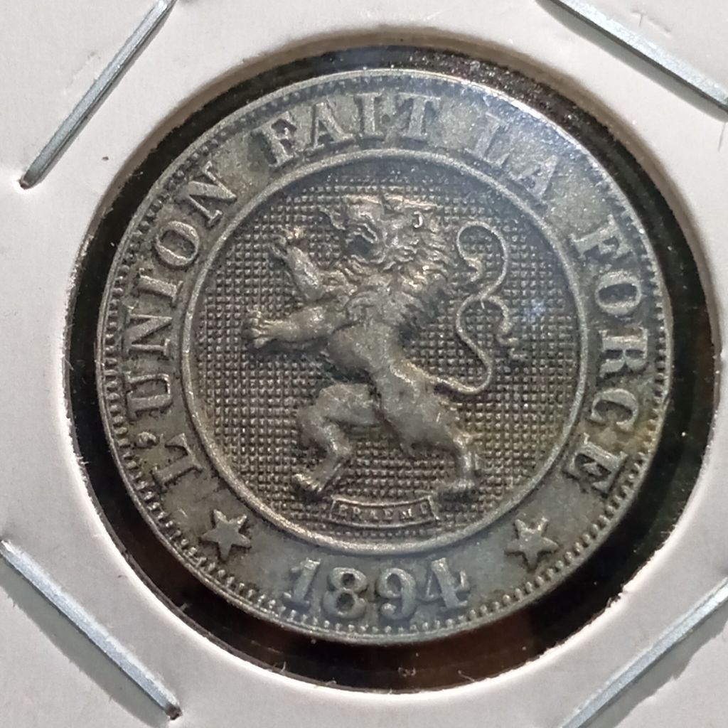 Koin Lawas Belgia 1894 Leopold II