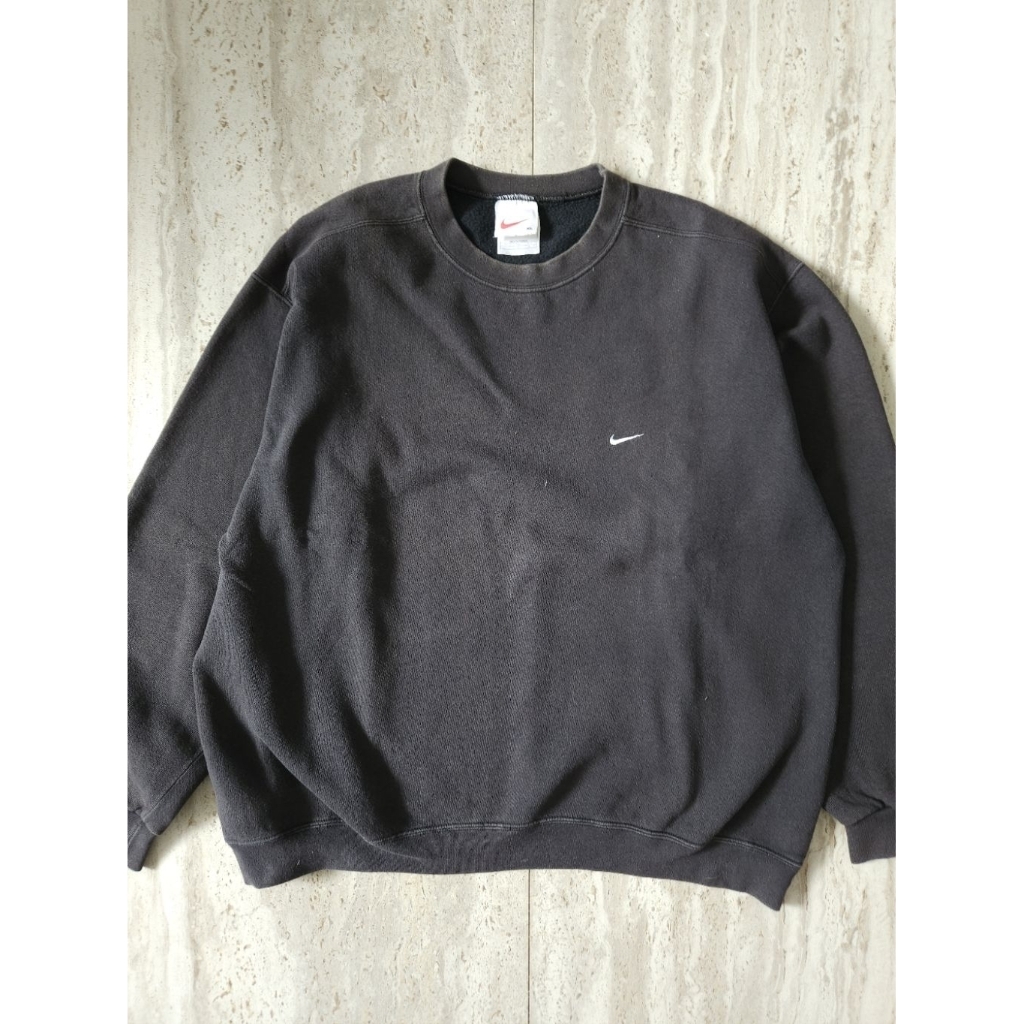 Vintage Sweatshirt Nike Swoosh Black