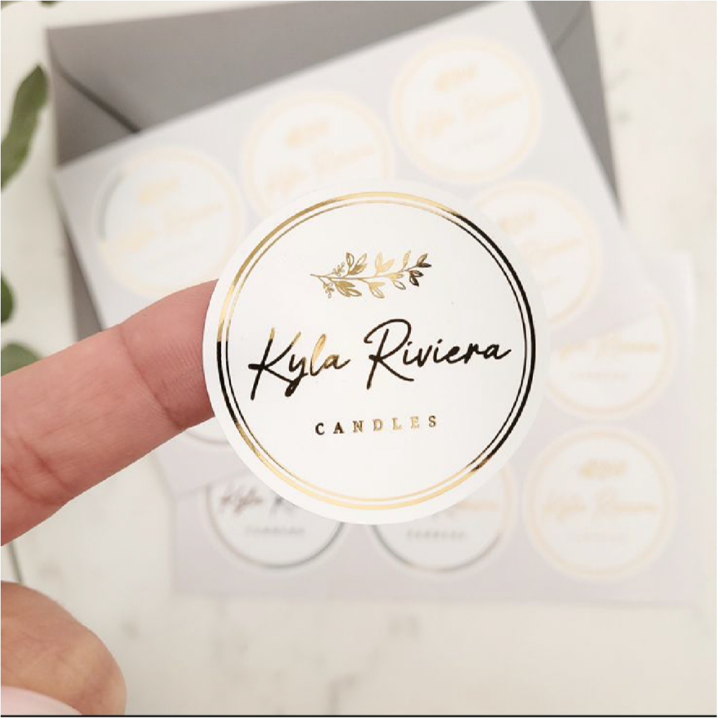 

CETAK STICKER LABEL WHITE FOIL GOLD / SILVER / HOLOGRAM HOTPRINT PREMIUM KISS CUT A3+ CUSTOM