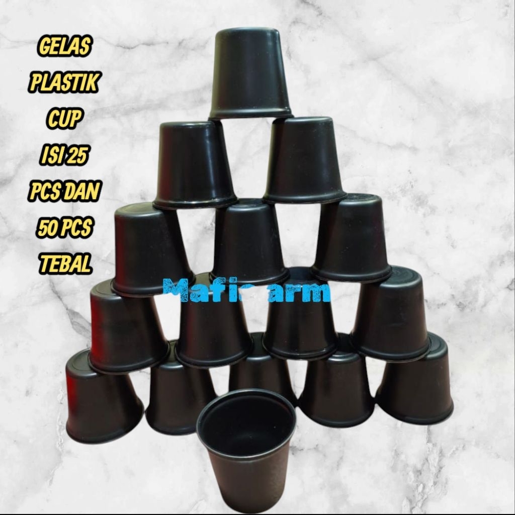 TERMURAH .. GELAS PLASTIK CUP TEBAL JATAH TNI ASLI TEBAL / GELAS PLASTIK MINUM / GELAS PLASTIK KOPI