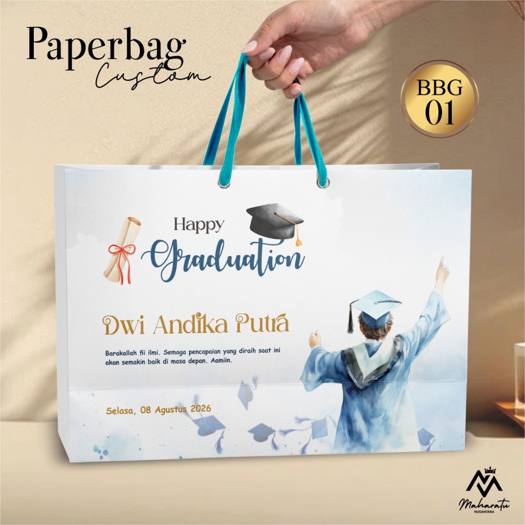 

PAPAER BAG CUSTOM NAMA - TAS GRADUATION AESTHETIC BBG