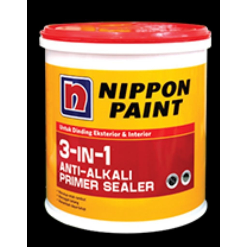 NIPPON PAINT 3IN1 ANTI-ALKALI PRIMER SEALER ABU MUDA CAT DASAR WATERBASED UNTUK TEMBOK INTERIOR DAN 