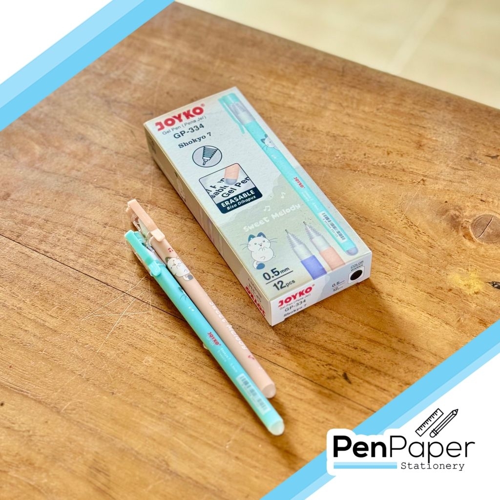

Ballpoint Bisa Dihapus JOYKO Erasable Gel Pen GP-334 Hitam Bolpoin Bolpen Pulpen