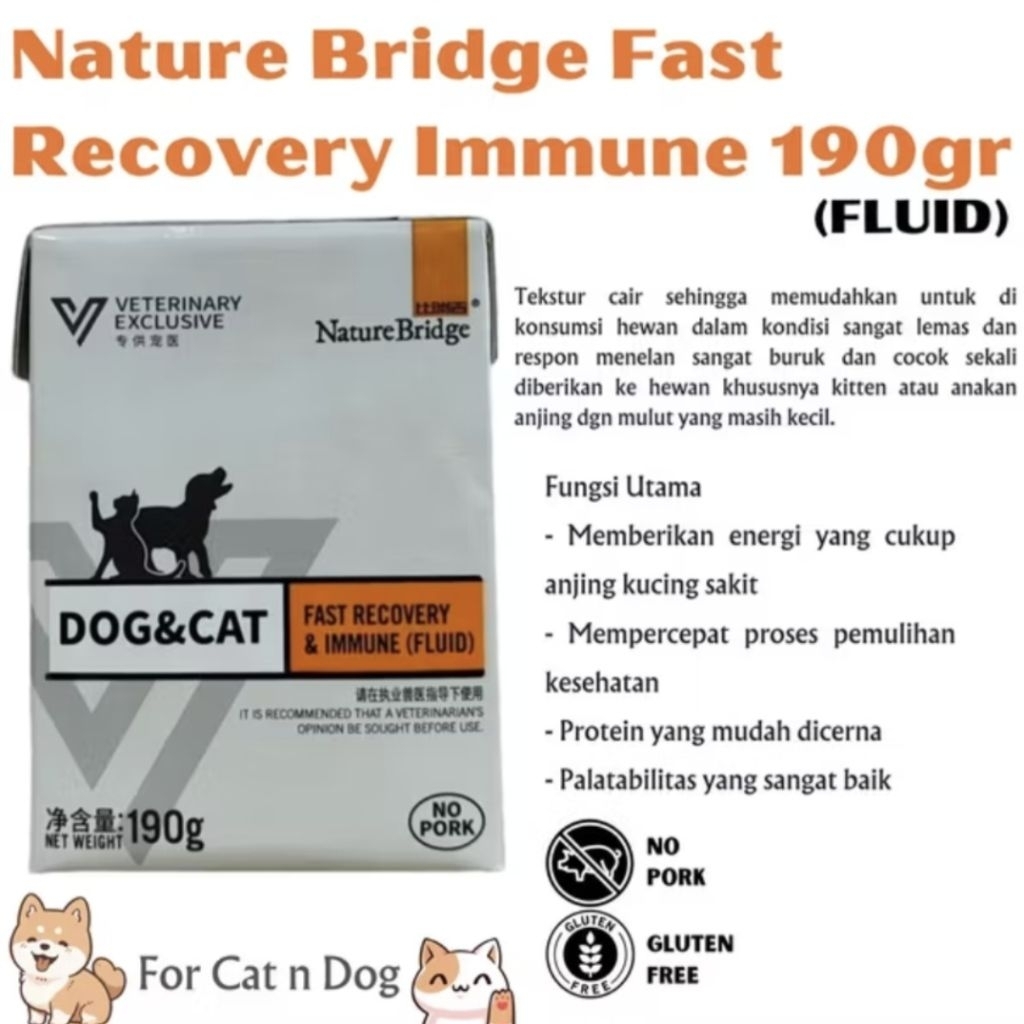 Nature Bridge Fast Recovery Immune 190 Gr (Fluid)