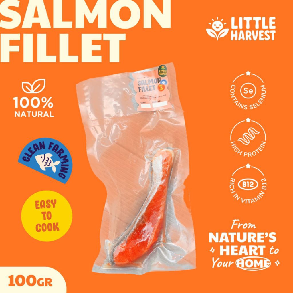 

Little Harvest - MPASI Anak Salmon Fillet 100gram dan 200gram