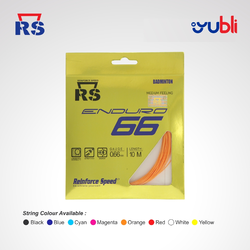 YuBli | SENAR RAKET BADMINTON RS ENDURO 66 | ORIGINAL 100%
