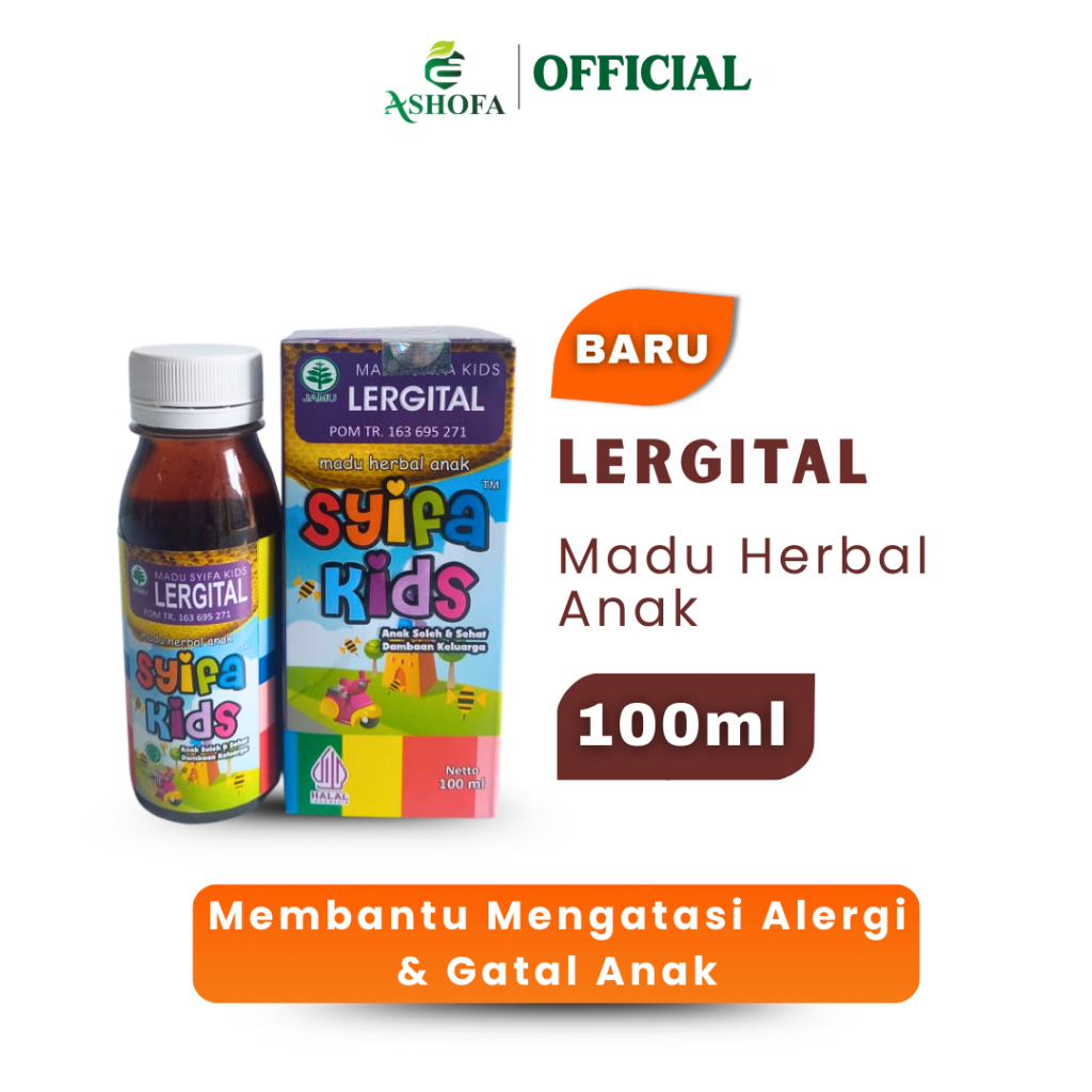 

Madu Anak Untuk Gatal Alergi LERGITAL Herbal 100ml Original