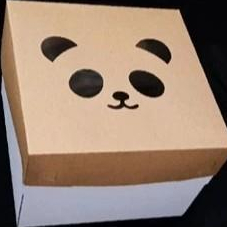 

Dus Persegi Kue Box Corrugated Putih Ukuran 25x25x18cm Tutup Bermotif - Panda
