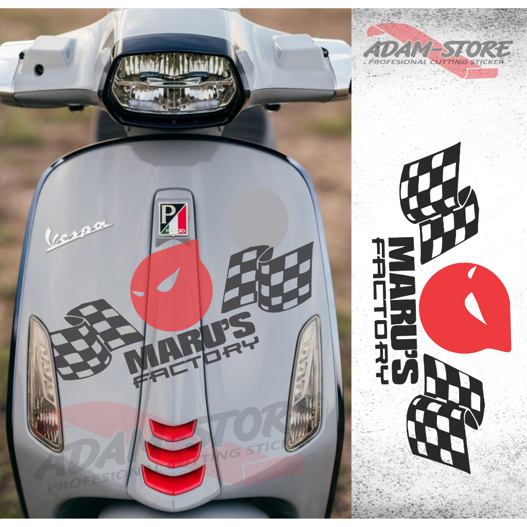VM23 Sticker Maru's / Sticker Motor Vespa Sprint / Stiker Motor Vespa Matic