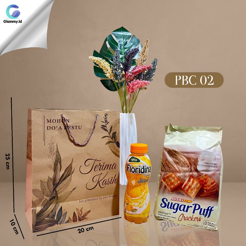 

12 Pcs PAPERBAG / PAPER BAG | TAS KERTAS SOUVENIR HAJATAN & PERNIKAHAN KOKOH | 20X25X10 CM | R STOCK