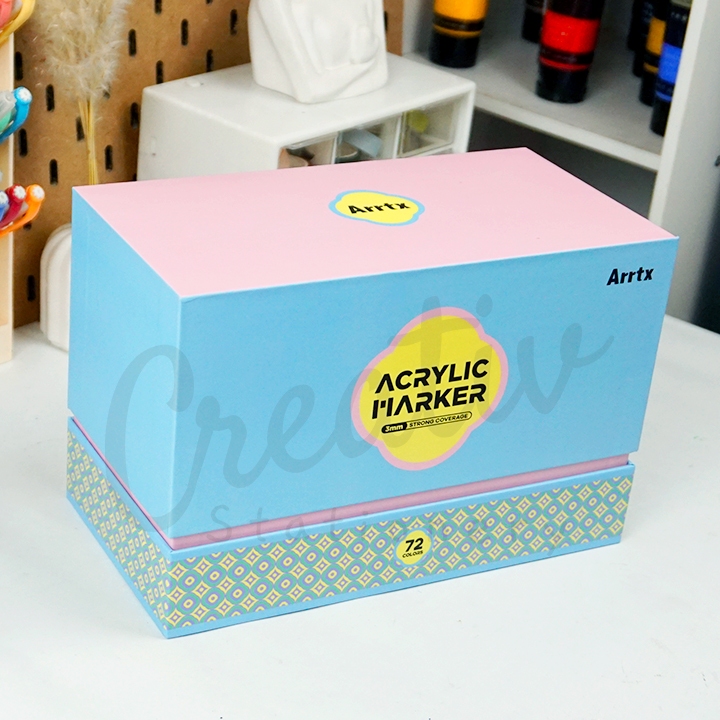

ARRTX 72 Color Acrylic Paint Marker 3mm Medium Tip Valve Design