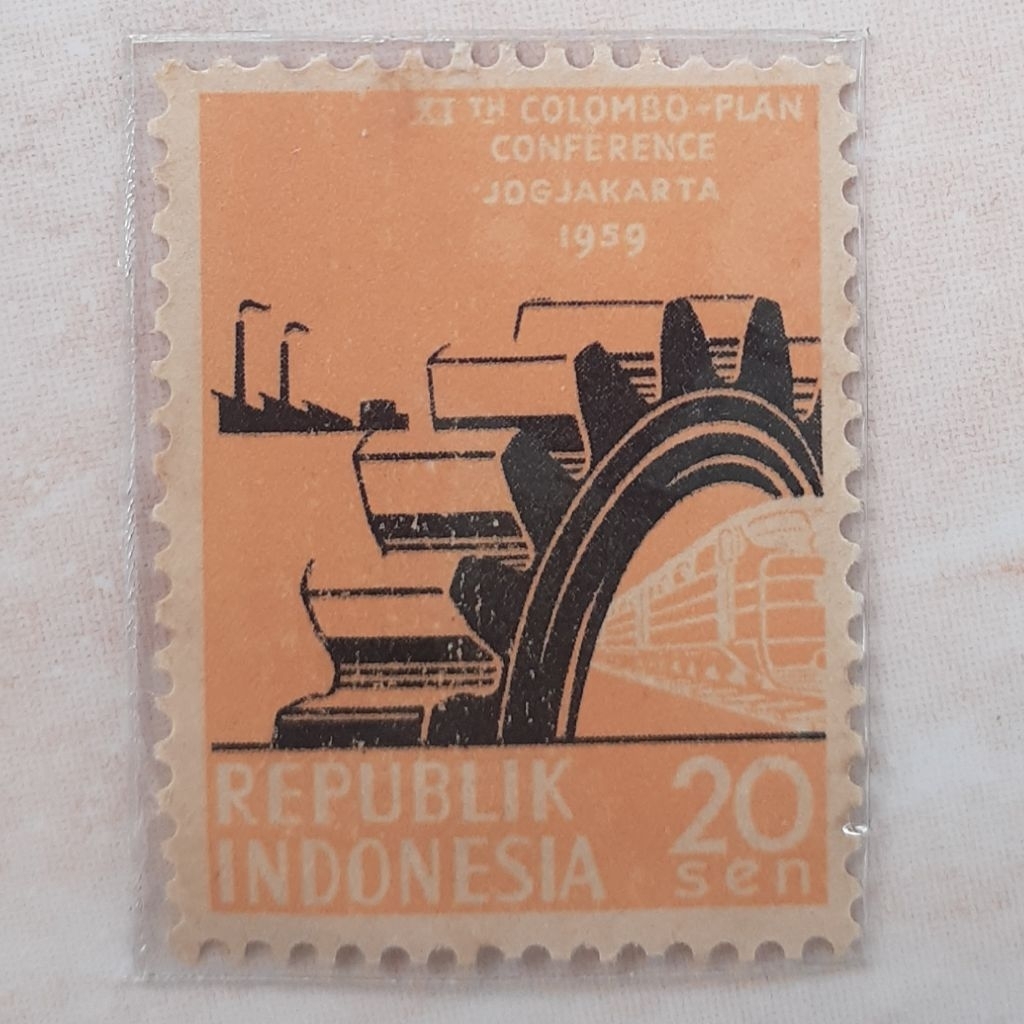 

(ID1) Perangko Indonesia Konferensi Kolombo (20 sen) Tahun 1959