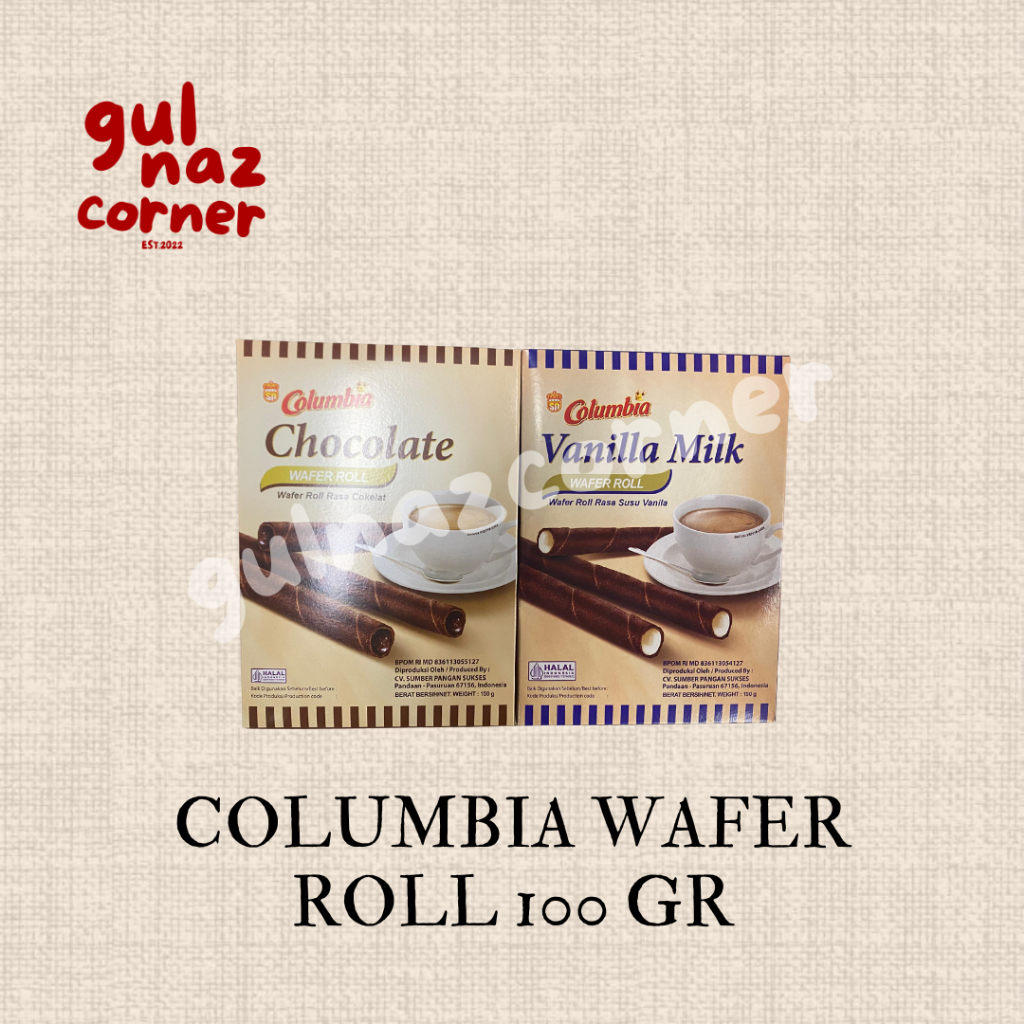 

[ FREE BUBBLE WRAP ] COLUMBIA WAFER ROLL 100 GR | CHOCOLATE VANILLA